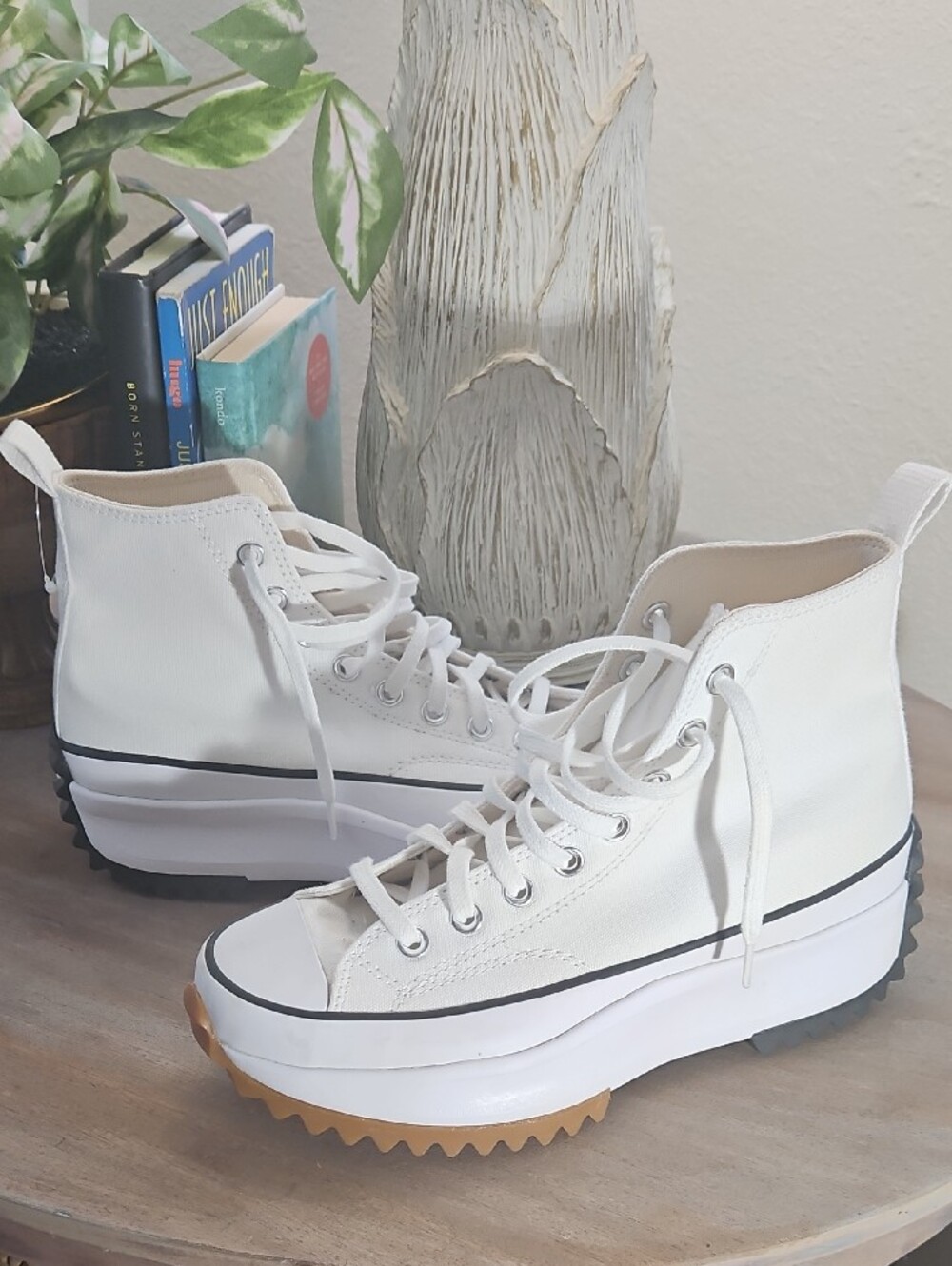 Converse White High-Top Platform Sneakers with Gum Outsole - Picture 2 of 5